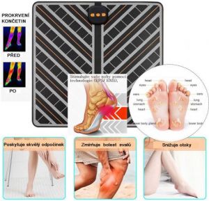 Akupunkturní elektrická pulsní a masážní podložka